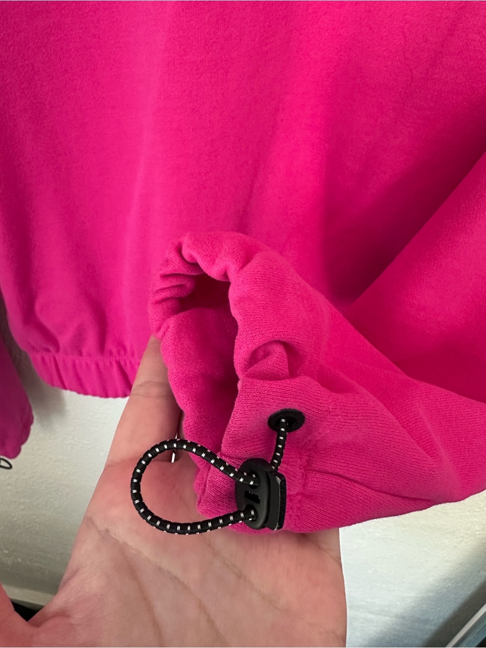 Calvin Klein Performance Hot Pink Quarter Zip Cropped Sweatshirt Women’s Large - Picture 6 of 7